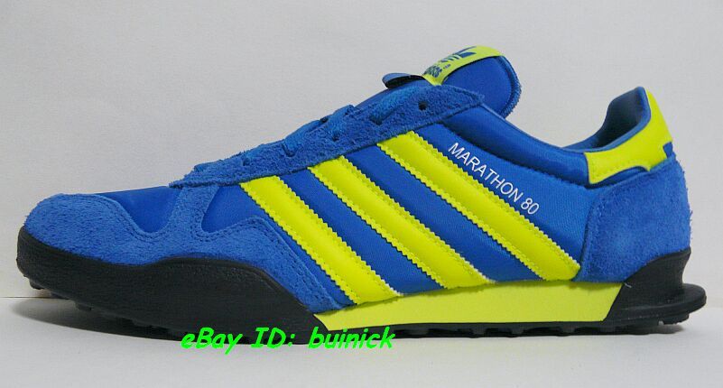 ADIDAS MARATHON 80 Blue-Yellow running 2011 new UK9.5